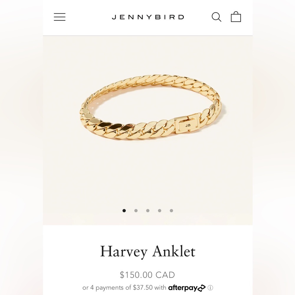 Jenny Bird Harvey gold anklet